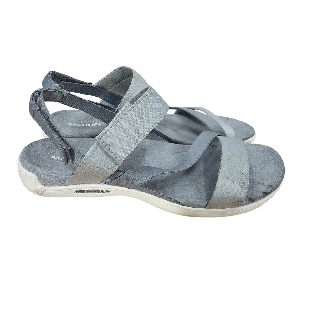 Merrell District 3 Strap Web Sandals Women 7 Monument Grey Travel Hiking Outdoor